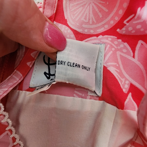 Lilly Pulitzer Sleeveless Pink Lemon Floral Midi Dress, Size 0 Petite - Picture 8 of 10